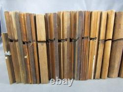 Job lot of 40 old wooden moulding & rebate planes vintage woodworking tools