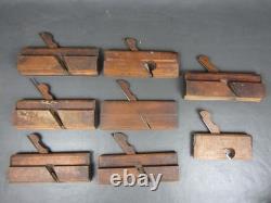 Job lot of 40 old wooden moulding & rebate planes vintage woodworking tools