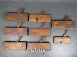 Job lot of 40 old wooden moulding & rebate planes vintage woodworking tools