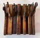 Job lot of 7 old wooden moulding planes antique woodworking tools