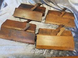 Job lot of 8 Vintage Wooden Moulding Plane Woodworking / Carpentry