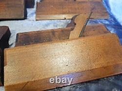 Job lot of 8 Vintage Wooden Moulding Plane Woodworking / Carpentry