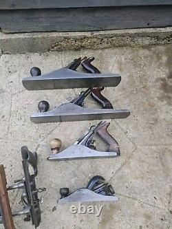 Joblot Of Vintage Record Woodworking Planes No's 120, 4, 5, 5 1/2, No 50