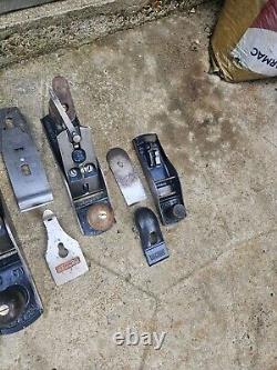 Joblot Of Vintage Record Woodworking Planes No's 120, 4, 5, 5 1/2, No 50