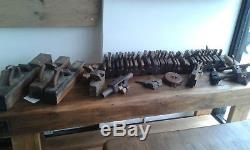 Joblot of old wooden moulding planes woodworking planes antique carpenters tools