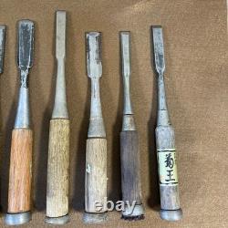 Junk Japanese Nomi Hammering Chisel 30Set Carpentry Woodworking Tools USED F/S