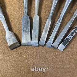 Junk Japanese Nomi Hammering Chisel 30Set Carpentry Woodworking Tools USED F/S