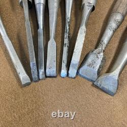 Junk Japanese Nomi Hammering Chisel 30Set Carpentry Woodworking Tools USED F/S
