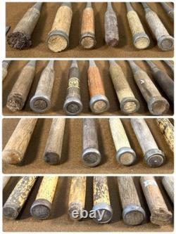Junk Japanese Nomi Hammering Chisel 30Set Carpentry Woodworking Tools USED F/S
