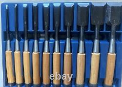 Kanetomo Chisel Nomi Carpenter Tool Set of 10 Hand Tool wood working Near Mint