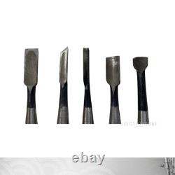 Kanetomo Japanese Chisel Set 5pcs Oire Nomi Woodworking Tools Made in Japan