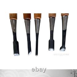 Kanetomo Japanese Chisel Set 5pcs Oire Nomi Woodworking Tools Made in Japan