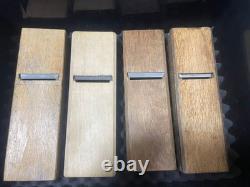 Kanna Hand Plane 4 Piece Set Vintage Used Woodworking Tools for DIY Project