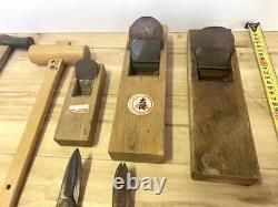 Kanna Hand Plane Nomi Japanese Carpentry Woodworking Tool Huge Lot Set