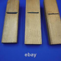 Kanna Japanese Carpentry Woodworking Tool Hand Plane Set Lot of 3