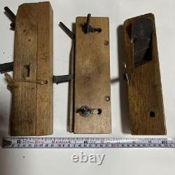 Kanna Japanese Carpentry Woodworking Tool Hand Plane Set Lot of 3 KY406