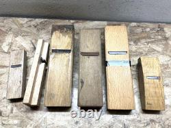 Kanna Japanese Carpentry Woodworking Tool Hand Plane Set Lot of 6 KY528