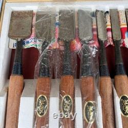 Kikusei Japanese Oire Chisel Set of 10 Wood Handles Unused Stored