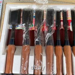 Kikusei Japanese Oire Chisel Set of 10 Wood Handles Unused Stored