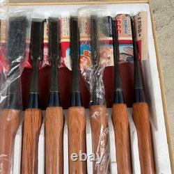 Kikusei Japanese Oire Chisel Set of 10 Wood Handles Unused Stored