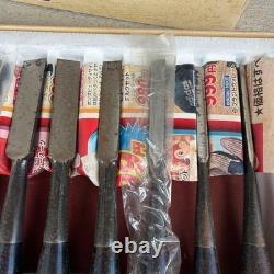 Kikusei Japanese Oire Chisel Set of 10 Wood Handles Unused Stored