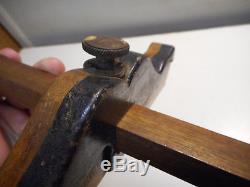 L56- Antique Figural Woman's Legs Panel Marking Gauge Woodworking Tool