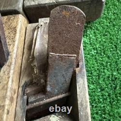 LOT 8 JAPANESE Wood Plane KANNA SET Engraved Carpentry Tools F46699