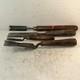 LOT OF 4 Vintage ASSORTED BUCK BROTHERS CARVING Gouging CHISELS Wood Working