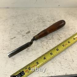 LOT OF 4 Vintage ASSORTED BUCK BROTHERS CARVING Gouging CHISELS Wood Working