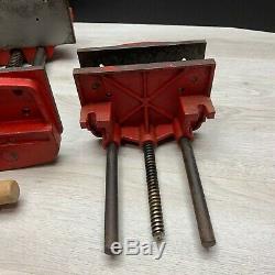 LOT of 2 Craftsman 10 & 7 Woodworking Vise 391.5195 Quick Release Under Bench