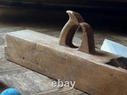 Large Antique Wood Planer, 28 Wood Plane, Early 1800s Antique Woodworking Tool