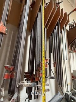 Large Lot of Bar Clamps & Pipe Clamps, Woodworking Clamp Collection