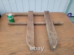 Large Vintage 24 Wood Working Clamp, Wooden Threads
