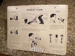 Large Vintage Stanley Tools Woodworking Planes Shop Display Sign 1950