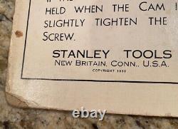 Large Vintage Stanley Tools Woodworking Planes Shop Display Sign 1950