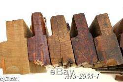 Large lot wood wooden WOODWORKING MOLDING PLANE TOOLS beads H&R's NY makers
