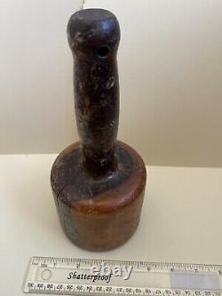 Lignum Vitae Woodworker Mallet Antique, Heavy, Solid! Carved From 1 piece wood