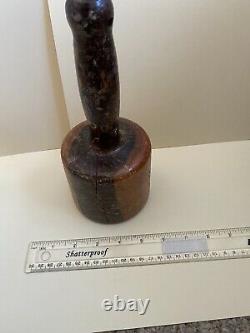 Lignum Vitae Woodworker Mallet Antique, Heavy, Solid! Carved From 1 piece wood