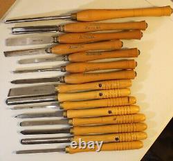 Lot 15 Woodworking Chisel Carpentry Tools 7 Delta Robert Sorby & 8 Freud England