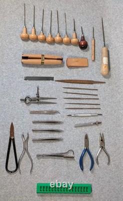 Lot 32 Vintage Woodworking & Jeweler's Tools Dumont Muller Fontax Glardon Peer