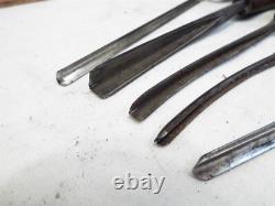 Lot 5 Addis & Buck Wood Decoy Carving Gouge Chisels Woodworking Tools Crank Neck