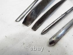 Lot 5 Addis & Buck Wood Decoy Carving Gouge Chisels Woodworking Tools Crank Neck