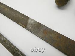 Lot Antique Nicholson Woodworking Carpentry Hand Tools Files Homemade Handles