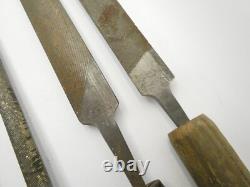 Lot Antique Nicholson Woodworking Carpentry Hand Tools Files Homemade Handles
