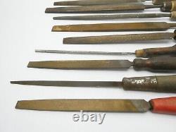 Lot Antique Nicholson Woodworking Carpentry Hand Tools Files Homemade Handles