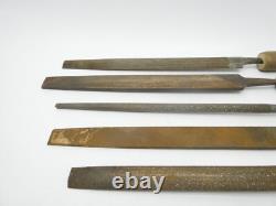 Lot Antique Nicholson Woodworking Carpentry Hand Tools Files Homemade Handles
