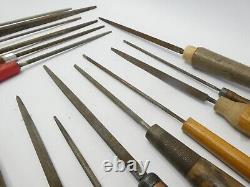 Lot Antique & Vintage Carpentry Woodworking Files Hand Tools Homemade Handles