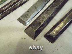 Lot Early Wood Carving Chisels Woodworking Tools Buck Bros Witherby P. S & W