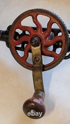 Lot Millers Falls Red No 2 Drill No 732 Holdall Brace 16 Auger Bits Woodworking
