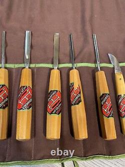 Lot Of 11 Spannsage German Steel Wood Working Tools Chisels Set